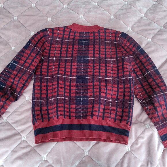 GUCCI Christmas Kids Childrens Plaid Sweater Size 10 100% Cotton - Picture 6 of 7